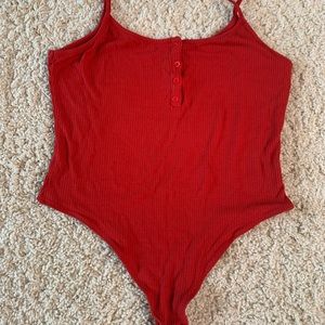 Medium red tank bodysuit